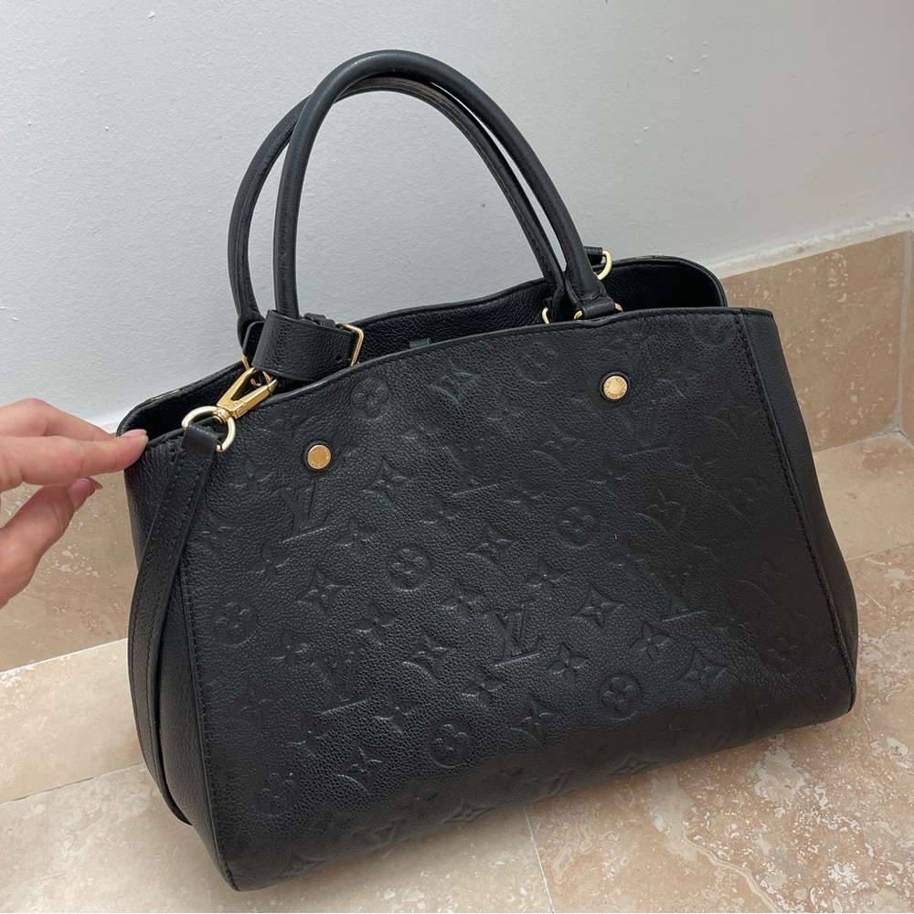 Black Monogram Empreinte Montaigne MM. LV Classic.